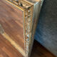Miroir doré cadre ancien bois et stuc