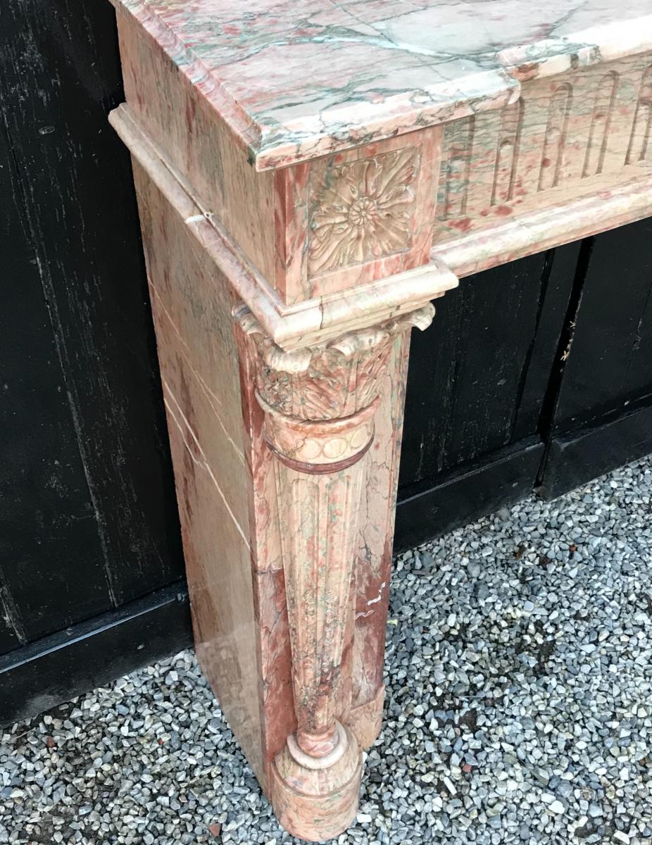 Louis XVI style marble mantel