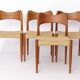 Set of 4 Danish Dining Chairs by Arne Hovmand-Olsen for Mogens Kold, 1960s