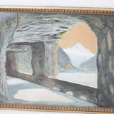 Ouverture sur les cimes gouache