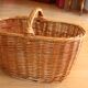 Panier en osier années 1980