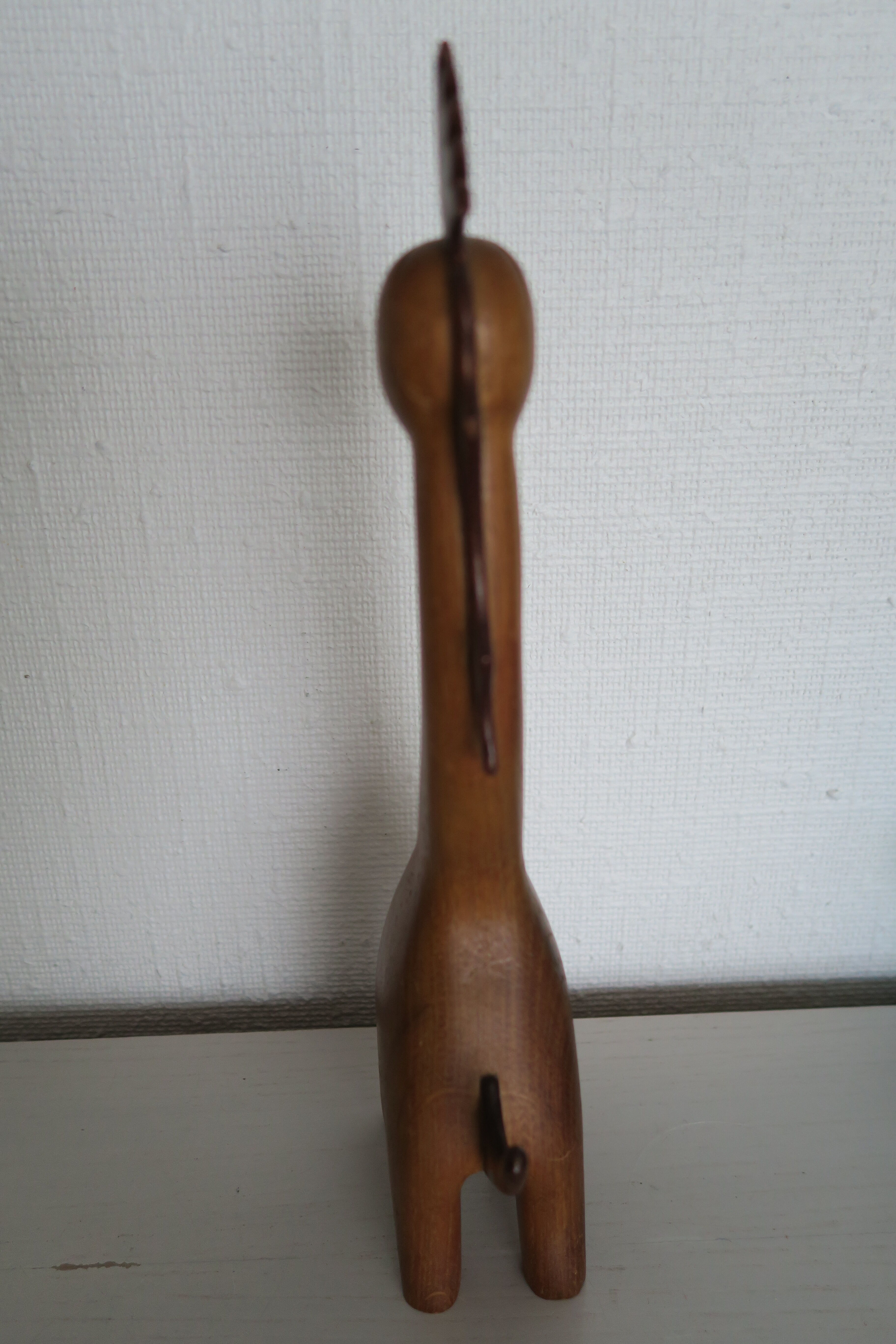 Toy wood giraffe vintage scandinavian teak 1960-70