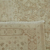 Hand-knotted persian vintage 1970s 211 cm x 286 cm beige wool carpet