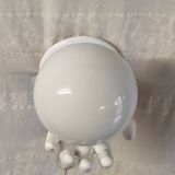 Ceramic and opaline wall lamp - 70's