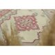 1970s Vintage Turkish Oushak Handmade Wool Cotton Cream Area Rug 150x205