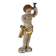 Ancient sculpture of a putto in carved and gilded wood, Italy, 19th century.