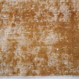 Turkish Traditional Mustard Vintage Area Rug, 108x211Cm