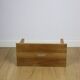 Wooden stool low rectangular seat ash wood