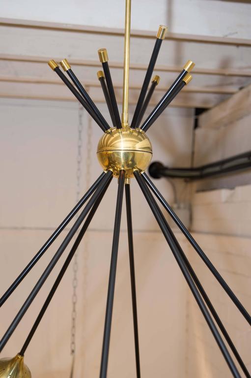 Italian metal and brass chandelier
