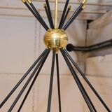 Italian metal and brass chandelier