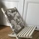 chaise pliante en bois vintage