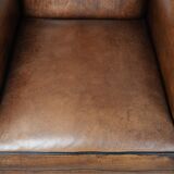 Timeless sheepskin wingback armchair with beautiful colours