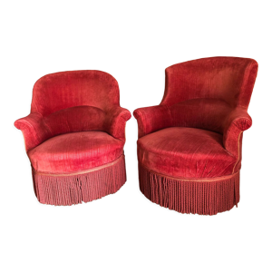 Paire de fauteuils crapaud