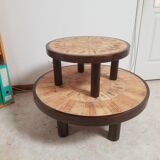 Duo coffee tables Roger Capron model Garrigue