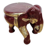 Tabouret latéral antique éléphant xl / 19e siècle / pièce unique boho chic.