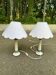 2 vintage ceramic bedside lamps from the 1990s.
