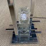 Floor lamp In stainless steel and Murano glass