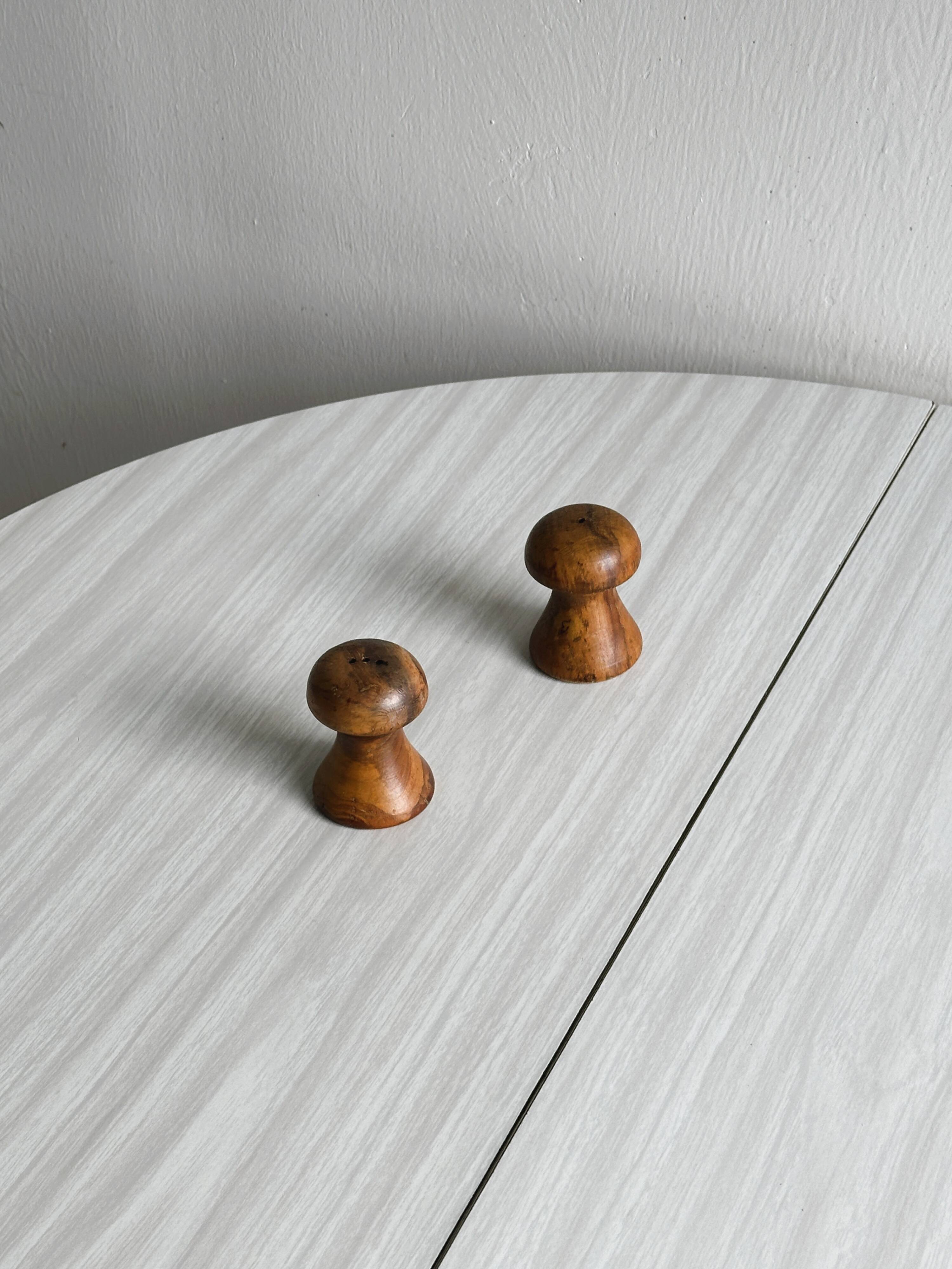 Wooden salt and pepper shakers