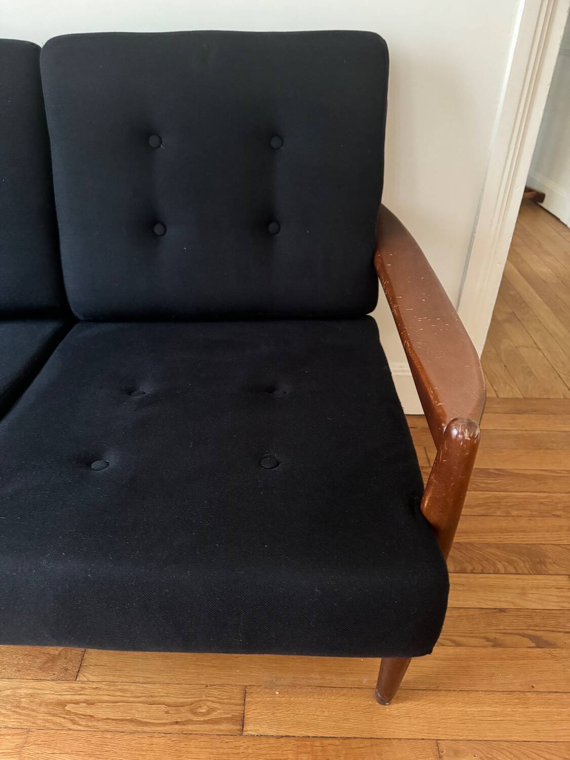 Vintage Scandinavian three-seater sofa
