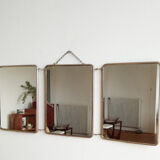 Mirror barber triptych - 60.5 x 25 cm