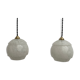 Lot 2 round clichy glass hanging lamps