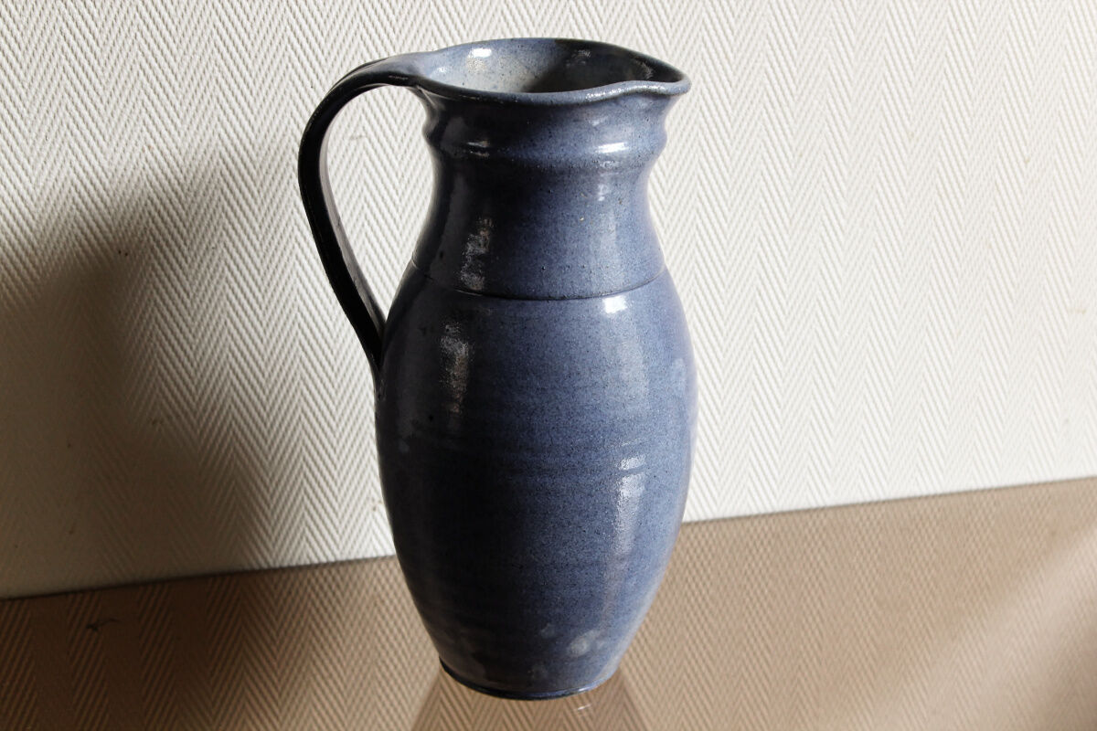 Blue glazed sandstone decanter