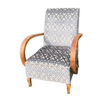 Vintage armchair 1930 in curved wood