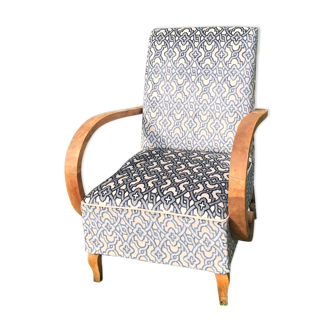 Fauteuil vintage 1930 en bois courbé