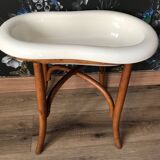 Ancien bidet bois courbé Longchamp
