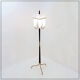 Tripod floor lamp with three arms and opaline glass - 1950s
