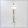 Lampadaire tripode avec trois bras et verre opaline - années 1950