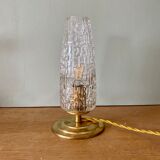 Vintage tulip table lamp in glass