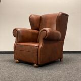 Vintage chesterfield style wingback armchair
