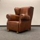 Vintage chesterfield style wingback armchair