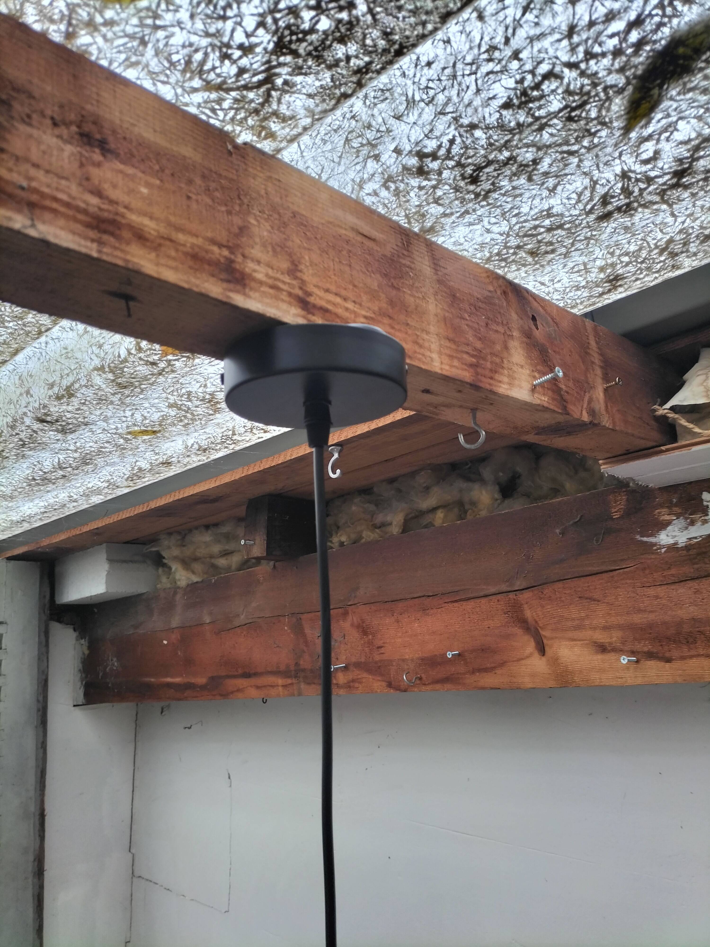 Vintage glass pendant light