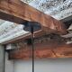 Vintage glass pendant light