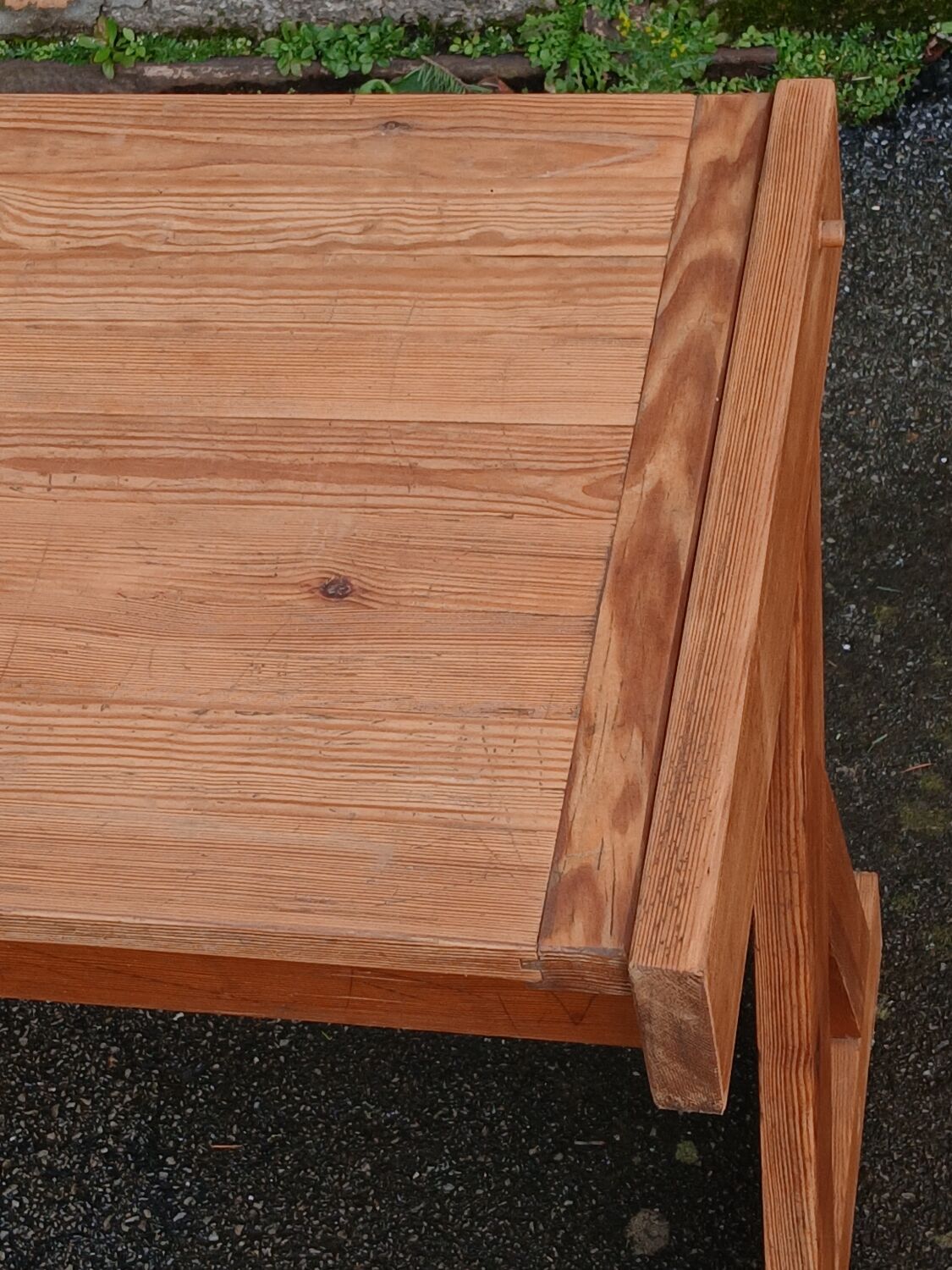 Solid pine desk, 1960s