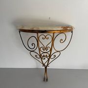 Console murale flottante en fer forgé du milieu du siècle, 1950, Italie