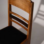 Amsterdam School oak dining chairs, Netherlands, 1920s