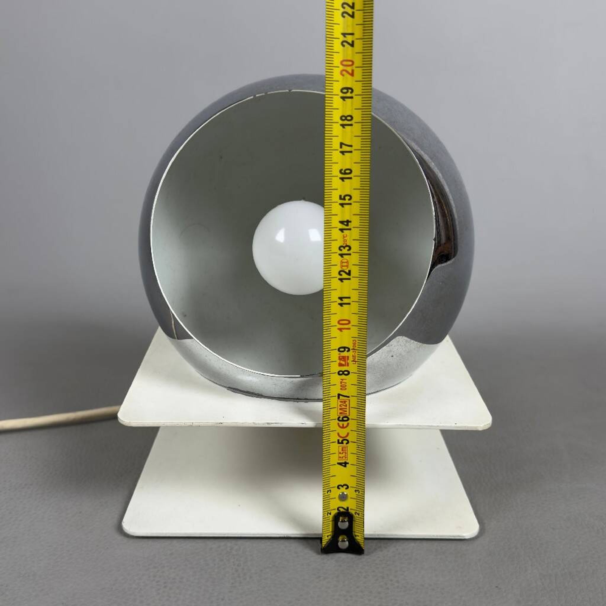 Orb Eye metal table lamp Goffredo Reggiani Space Age vintage 1970s