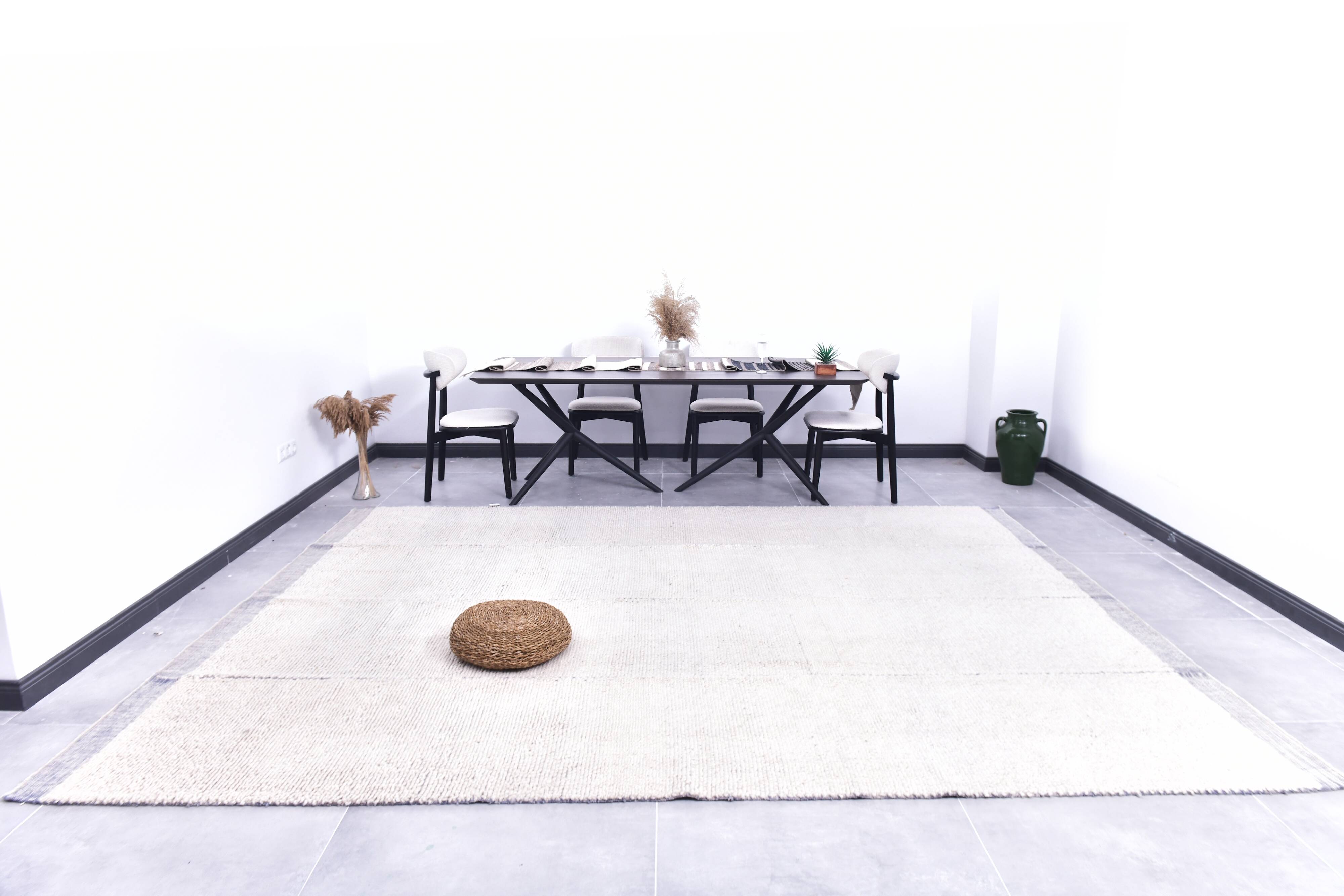 9x12 Soft Pastel White & Blue Vintage Rug, 273x357Cm