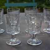 6 original wine glasses