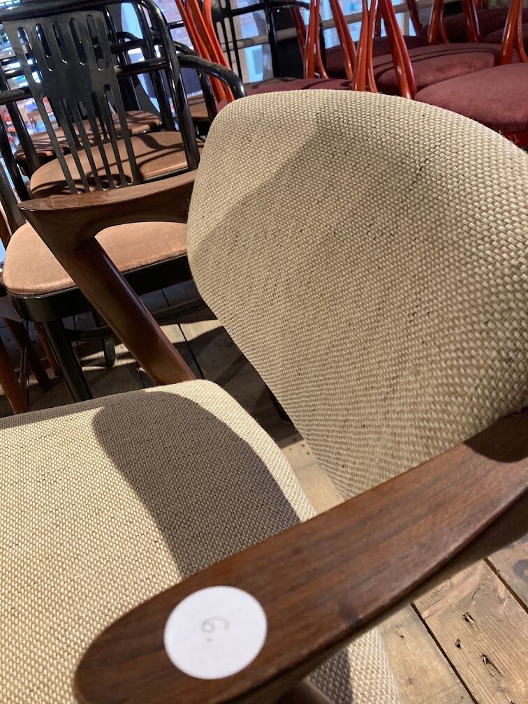 Model 42 teak dining chairs by Kai Kristiansen for Schou Andersen