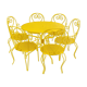 Yellow wrought iron garden room