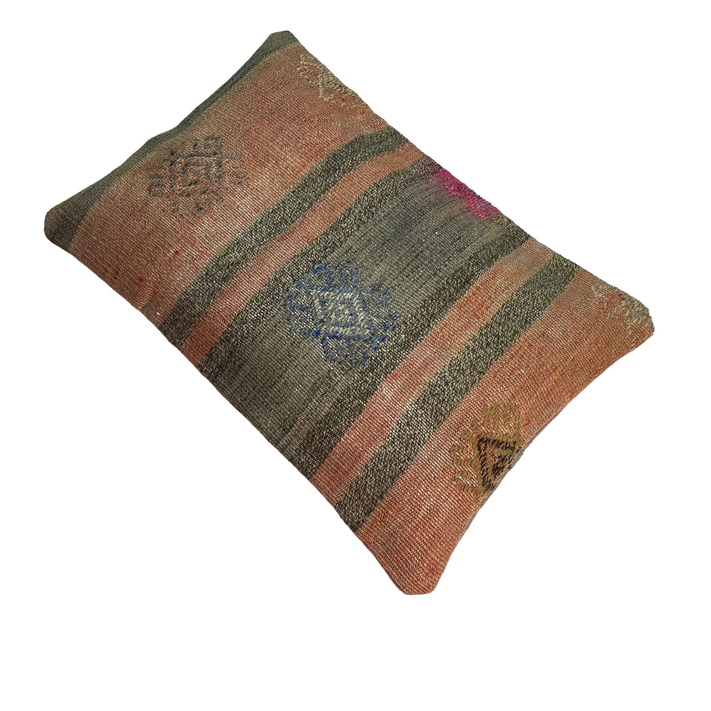 Vintage turkish handmade kilim cushion cover , 30 x 50 cm