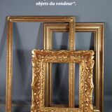 Old oval frame gilded stucco wood 50.5x40 cm, leaf 40x29.8 cm circa 1930 SB