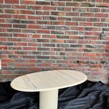 Marble and steel coffee table