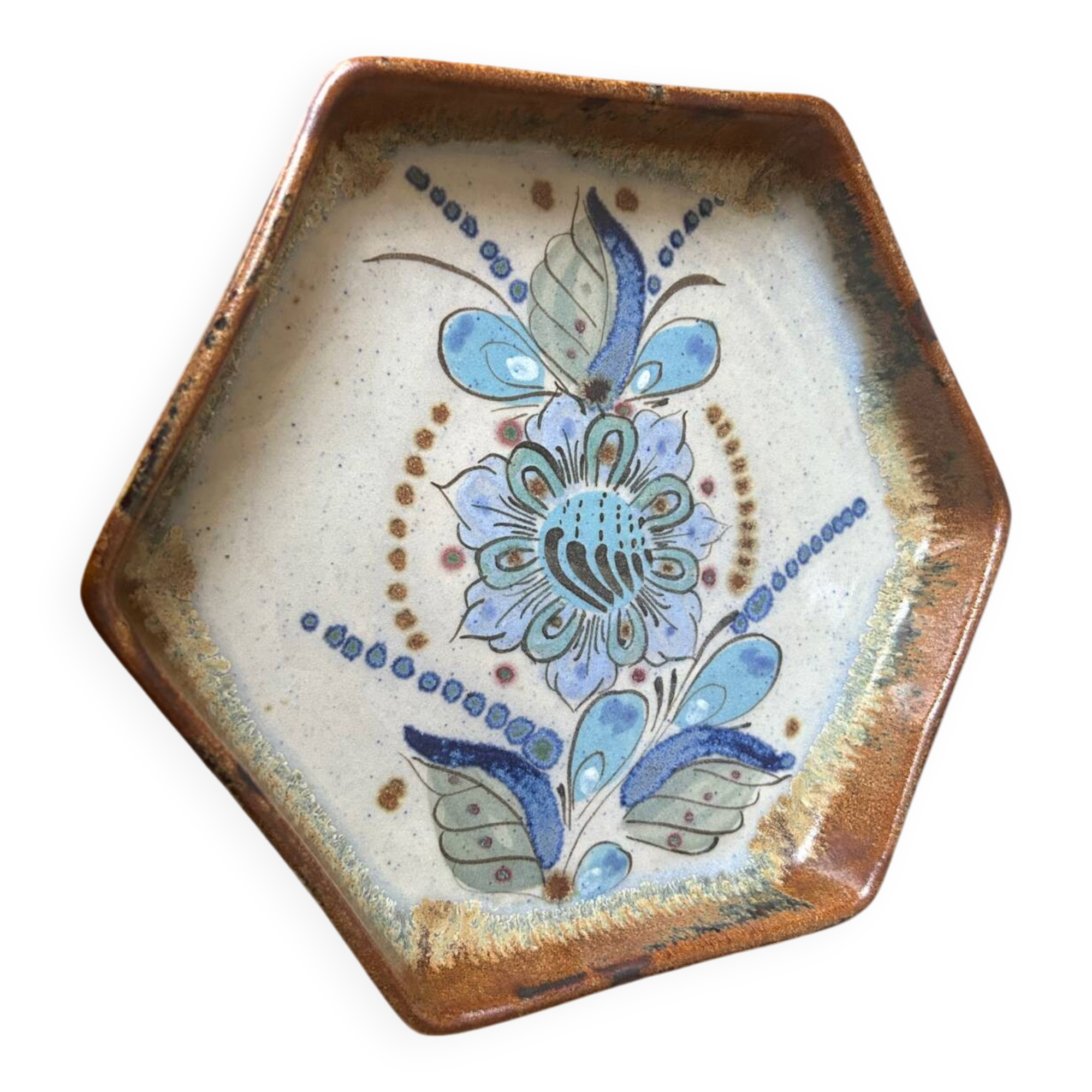 Ceramic plate Ken Edwards Tonala, Mexico 1970