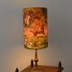 Lampshade with a hunting scene motif, horses, "Marignan" fabric.