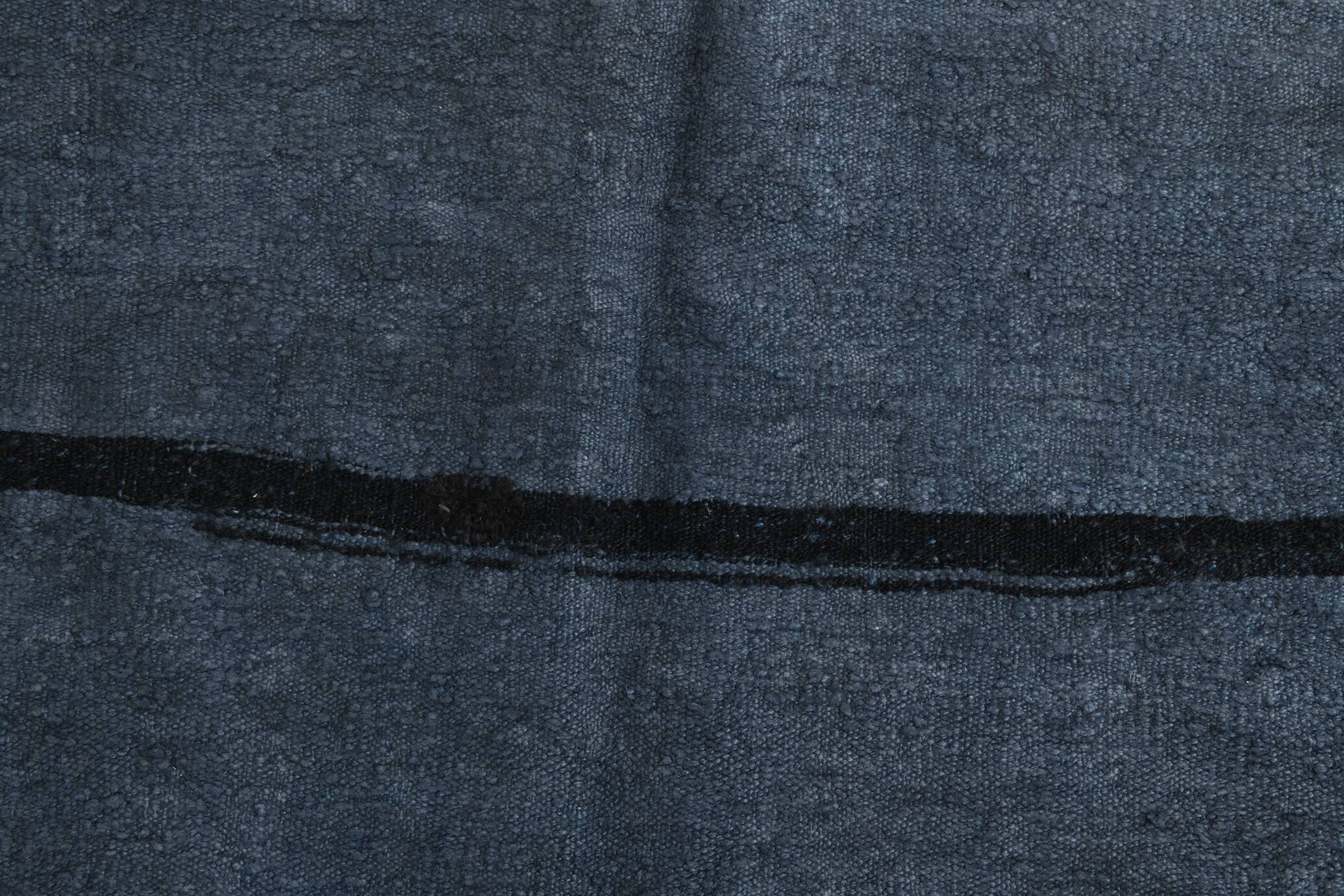 Tapis kilim vintage rayé bleu clair, 174x204 cm